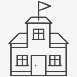 School-building Graphic Transparent Download - Black And ...