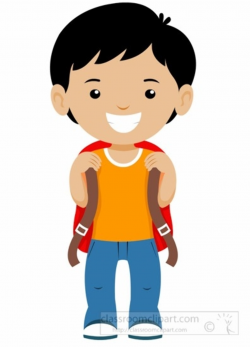 School Clipart – Little-Boy-Student-Smiling-Standing-With-His ...