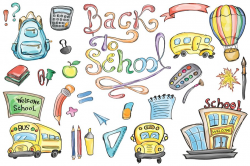 Back to School Set Clipart & Vector ~ Illustrations ~ Creative Market