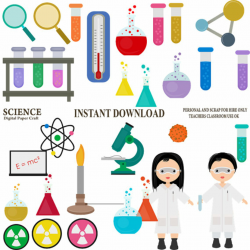 Science Clipart, Chemistry Clipart, School Clipart, Experiment ...