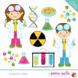 Scientist Kids Cute Clipart Science Kids Science Clip art | School ...