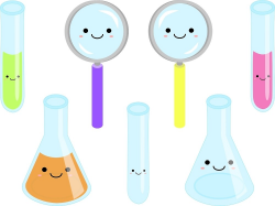 Kawaii science & chemistry sticker sheet\
