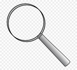 Lens Clipart Science Tool - Magnifying Glass Clipart Black And White ...