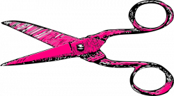 Pink Shears clip art - vector clip art online, royalty free ...