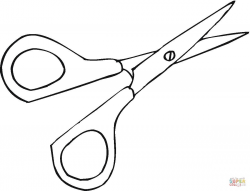 Scissors Coloring Page | Coloring pages, Scissors drawing ...