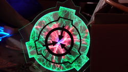 Custom Luminglas (PlasmaGlass) figure - SCP logo