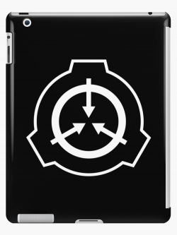 \'SCP Foudation Logo - White on Black\' iPad Case/Skin by KlassyBox