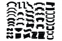 Ribbon SVG, Scroll banner SVG files for Silhouette Cameo and Cricut. Ribbon  outline, Banner clipart PNG included, clipart PNG transparent