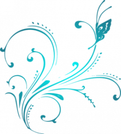 Butterfly Scroll Clip Art at Clker.com - vector clip art online ...