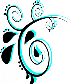 Scroll Black And Teal Clip Art at Clker.com - vector clip art online ...