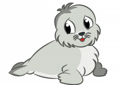 Cute Baby Seal Drawing vector clipart image - Free stock ...