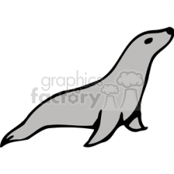 gray seal clipart. Royalty-free clipart # 133585