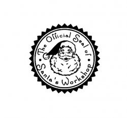 The official Seal of Santa\'s workshop Christmas rubber stamp ...