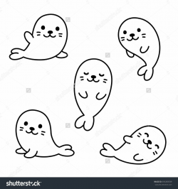 Cute Seal Drawing Cute Seal Drawing 28+ Collection Of Seal ...