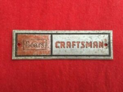 Details about VINTAGE SEARS CRAFTSMAN LOGO TOOL BOX EMBLEM FOR THAT OLD  TOOL BOX
