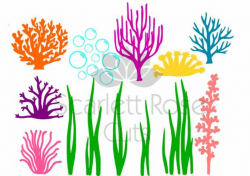 Under the Sea, seaweed, Coral, Bubbles SVG, ocean life for ...