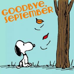 Snoopy ? Goodbye September - Clip Art Library