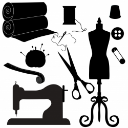 Sewing Symbols Clipart Silhouette Free Stock Photo - Public ...