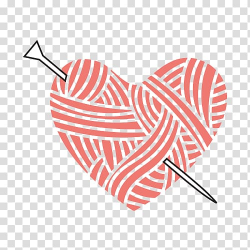 Red heart with arrow illustration, Knitting Crochet ...