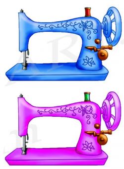 Sewing Machine Clipart, Sewing Machine Clip art, Vintage ...