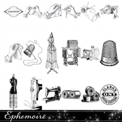 DIGITAL STAMPS - Vintage Sewing Notions - Sewing ...