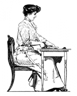 vintage sewing clipart, free black and white clip art ...