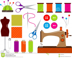 Sewing Set Stock Vector Illustration Of Tailor Stuff ...