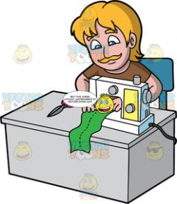 A Male Tailor Using A Sewing Machine
