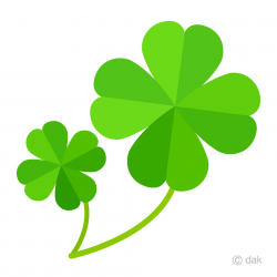 Two Four Leaf Clovers Clipart Free Picture｜Illustoon