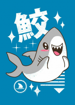 Kawaii Shark by vp trinidad | metal posters in 2019 | KAWAII SERIES ...