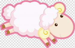 White and pink sheep illustration, Counting sheep Cartoon ...