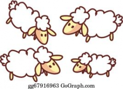 Flock Of Sheep Clip Art - Royalty Free - GoGraph