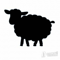 Sheep Stencil for Crafts & Walls | Sheep silhouette, Animal ...