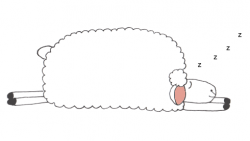 Sleeping Sheep Clipart