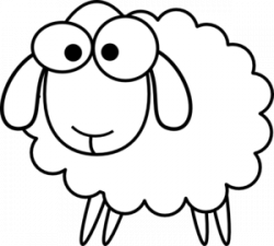 Outline sheep clip art vector free - ClipartPost