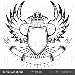 Winged Shield Clipart #1304356 - Illustration by Vector ...
