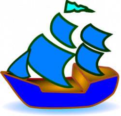 Blue Boat Clip Art at Clker.com - vector clip art online ...