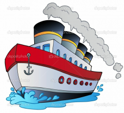 Cartoon Boat | Big cartoon steamship — Stock Vector © Klara ...