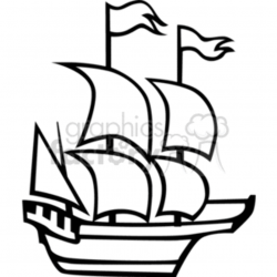 The Mayflower ship clipart. Royalty-free clipart # 374834