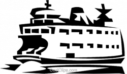 Ferry boat Royalty Free Vector Clip Art illustration ...