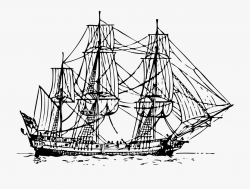 Caravel Drawing First Fleet Ship - 18th Century Corvette ...
