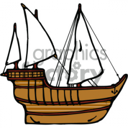 old ship cartoon image clipart. Royalty-free clipart # 405476