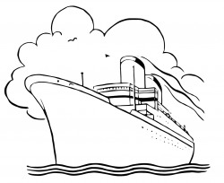 Boat black and white cruise ship black and white clipart ...