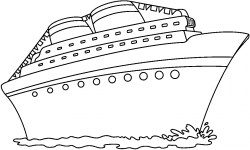 Free Cruise Ship Clipart Black And White, Download Free Clip ...