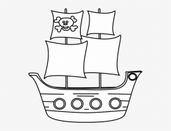 Black And White Pirate Ship Clip Art - Pirate Ship Clipart ...