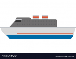 Cruise ship sideview icon image vector image
