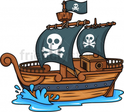 Side View Of A Pirate Ship | Bateaux Pirates | Pirates, Clip ...