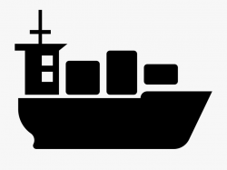 Boat Clipart Transportation - Container Ship Icon Png ...