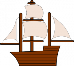 Unfurled Sailing Ship clip art (109507) Free SVG Download ...