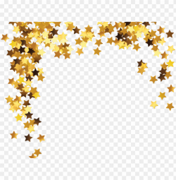 falling stars clipart border - transparent background stars ...